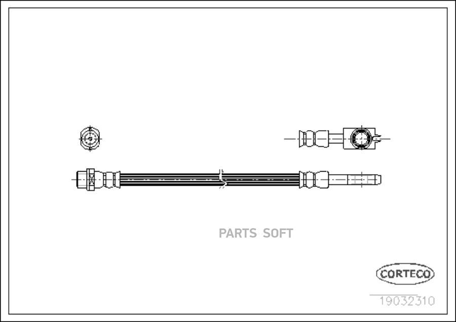 Шланг тормозной системы Corteco 19032310