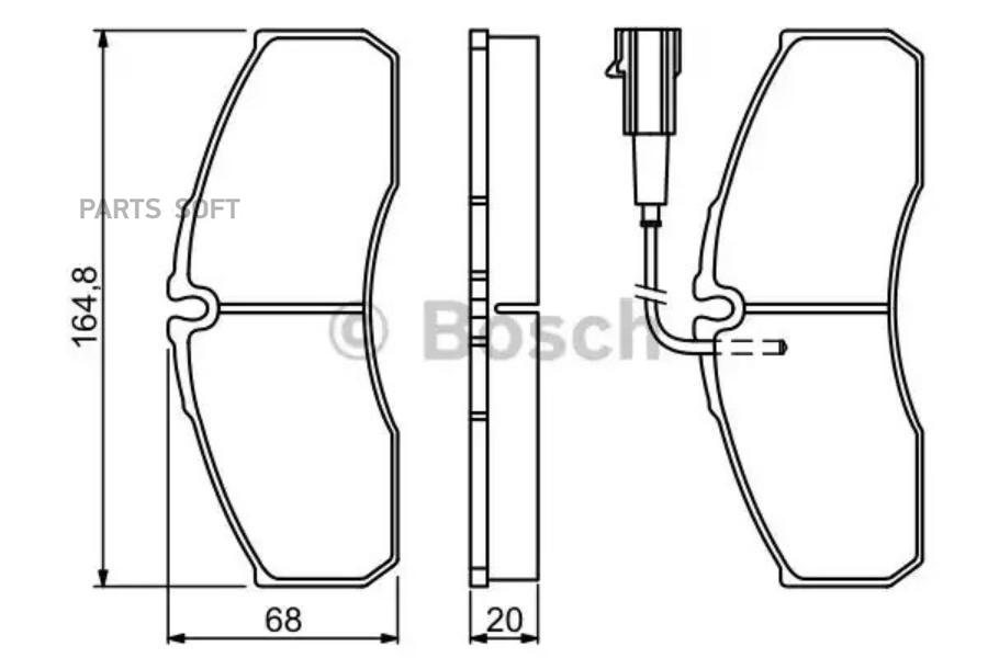 

Тормозные колодки Bosch дисковые 986494278