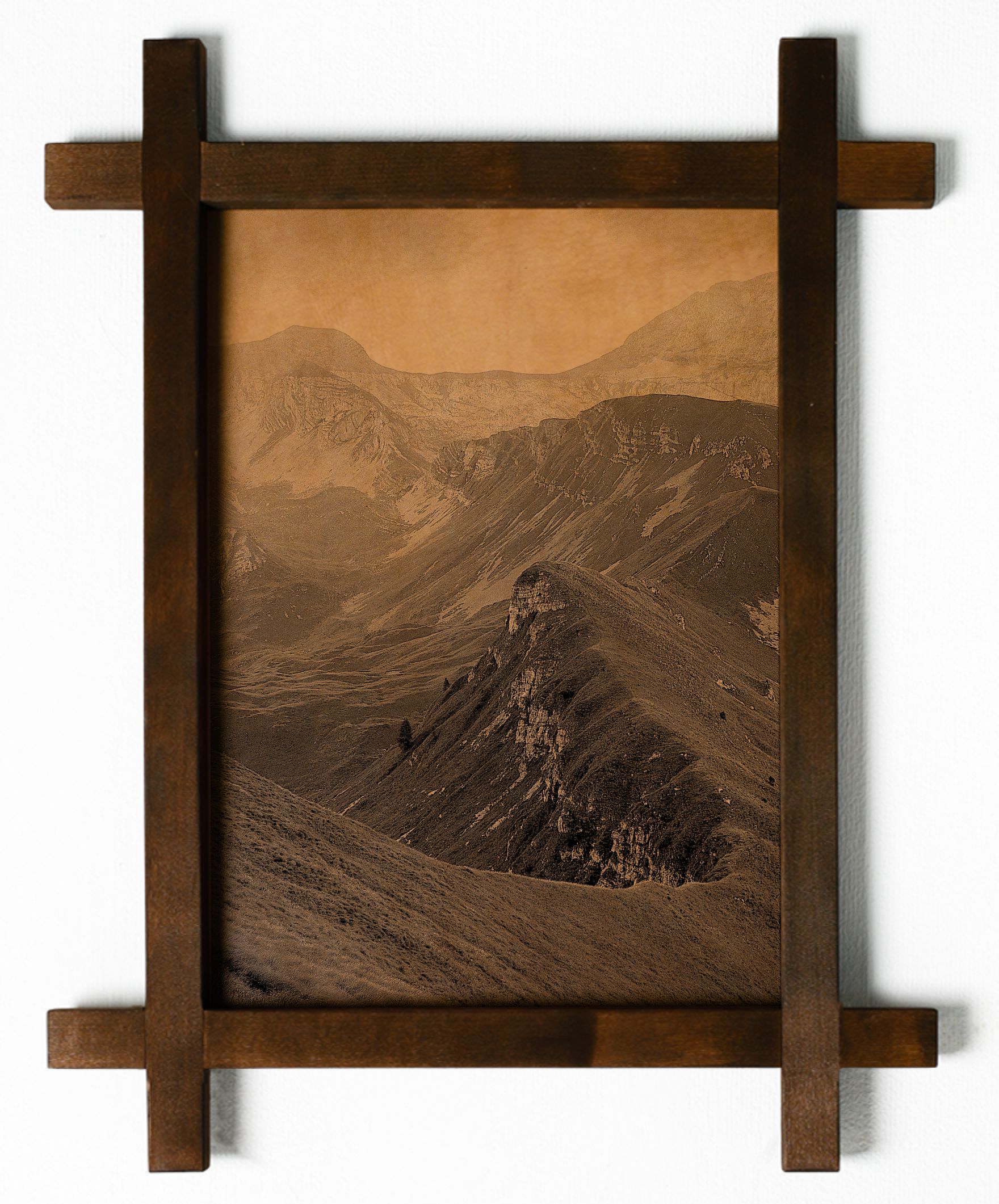 

Картина BoomGift Горный пейзаж, гравировка на натуральной коже, 190