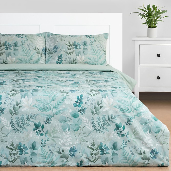 

Комплект постельного Этель Эвкалипт 2сп 175x215 см, 200x220 см, 50x70 см -2 шт, поплин, Серая гавань