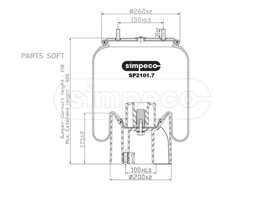 Подушка 4157Np04 Со Стаканом H453 2Шп. M12Смещ. 1Отв. Штуц. M22. 1Отв. M12 Ror Mb