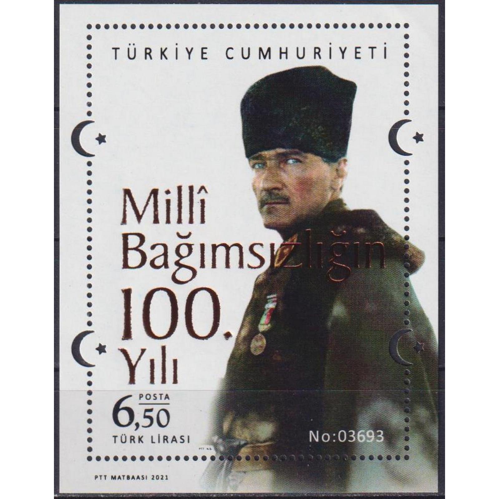 

Почтовые марки Турция 100 лет Национальной Независимости Лидеры государств, Президенты, tr4591