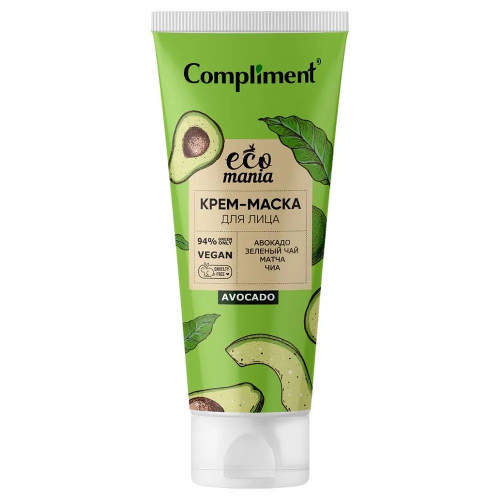 Крем-маска для лица Compliment Ecomania увлажняющая 130 мл маска для волос compliment protect line интенсивное восстановление 300 мл