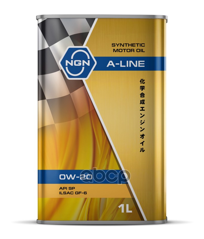 Моторное масло NGN синтетическое A-Line 0w20 Sp/Ilsac Gf-6 1л