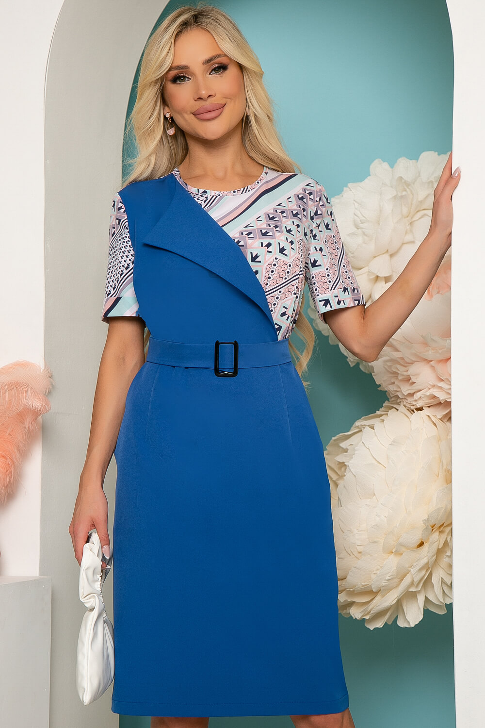 Платье женское LT Collection Фантазия синее 46 RU