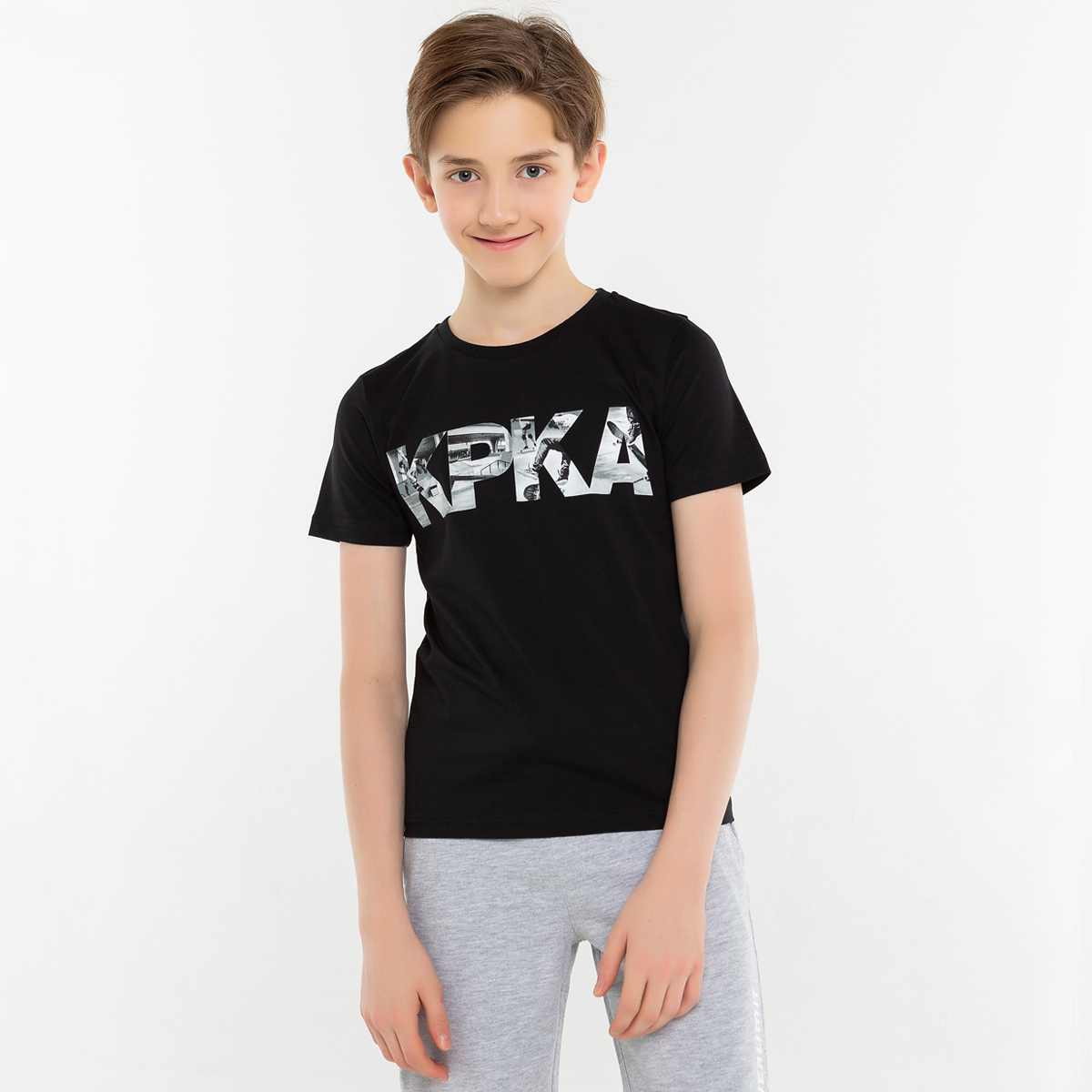

Футболка детская Kapika EJBCT01-99 черный р.158, EJBCT01-99