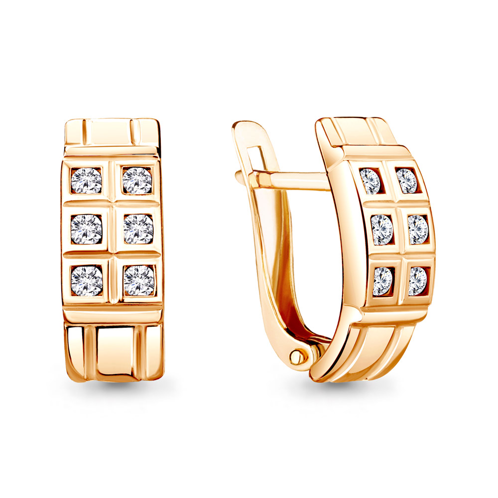 

Серьги из серебра с фианитом Aquamarine 48507А_925_з, 48507А_925_з