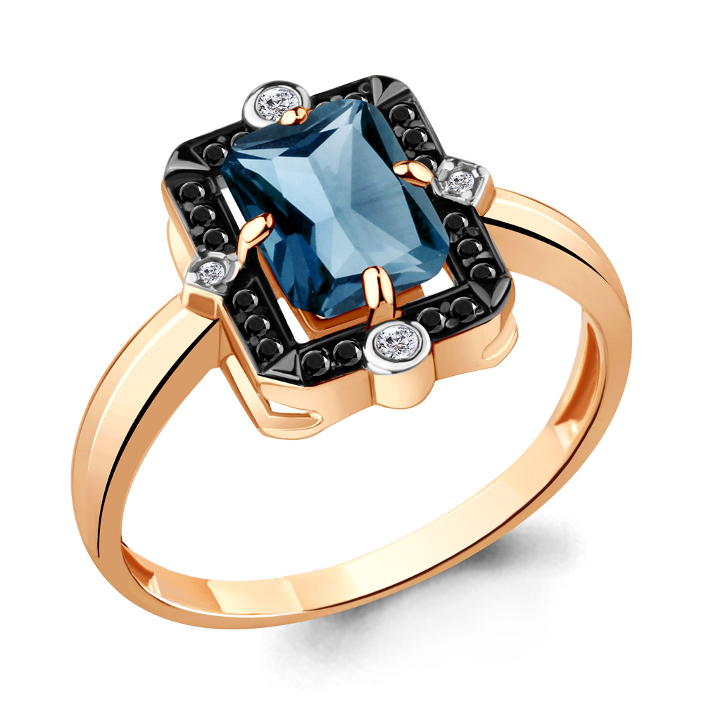 

Кольцо из серебра с топазом р. , Aquamarine 6574393Ч_925_з, 6574393Ч_925_з