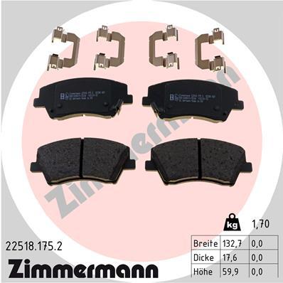 

Колодки дисковые передние с антискрип. пластинами Hyundai Elantra/i30 all 11> 22518.175.2