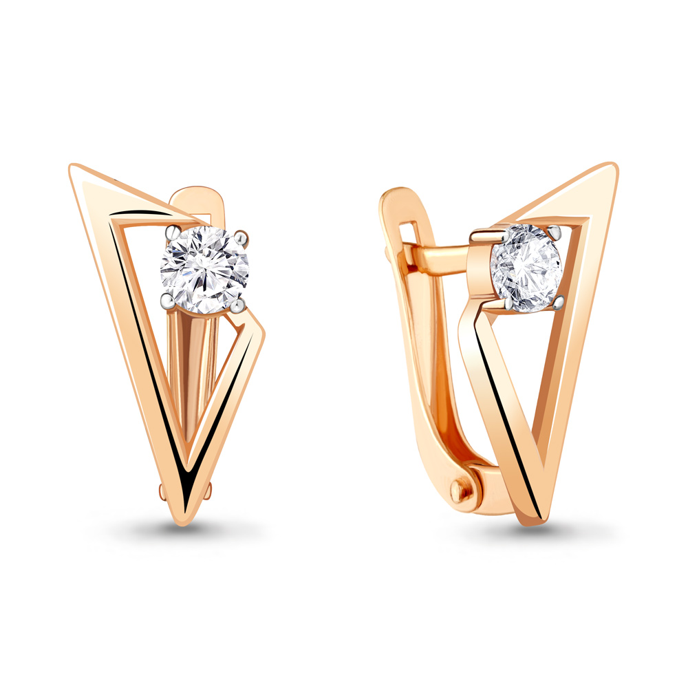 

Серьги из серебра с фианитом Aquamarine 48508А_925_з, 48508А_925_з