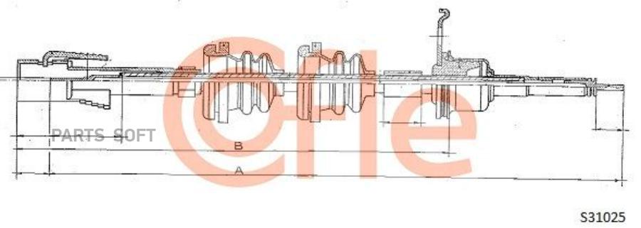 COFLE 92.S31025 Трос спидометра VW GOLF-JETTA all 85- 1шт