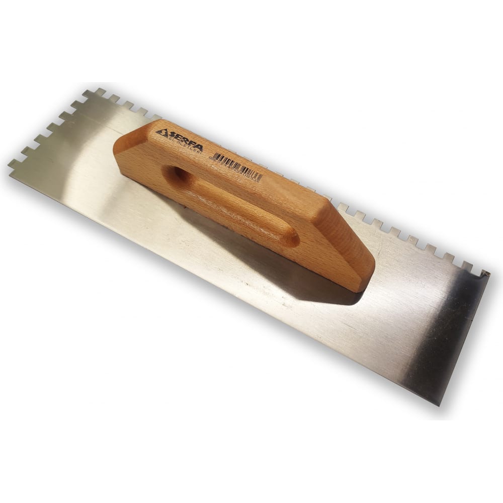 Serfa Гладилка зубчатая с деревянной ручкой 