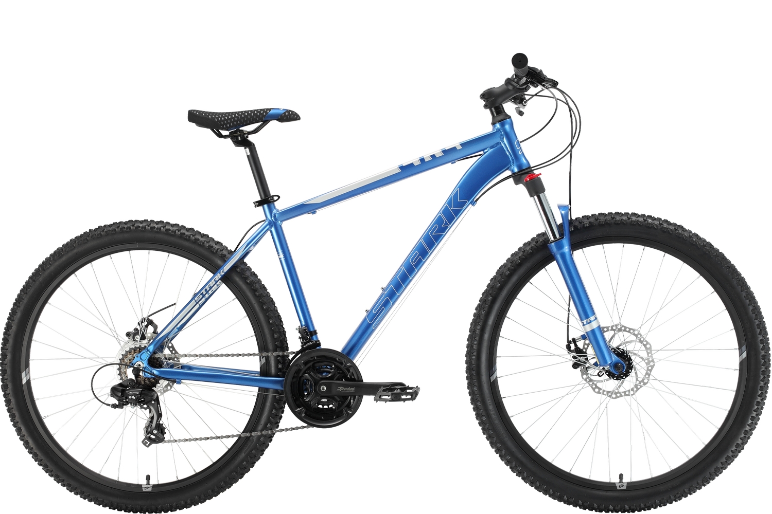 Велосипед Stark 23 Hunter 27.2 D насыщенный синий-голубой, металлик, 18