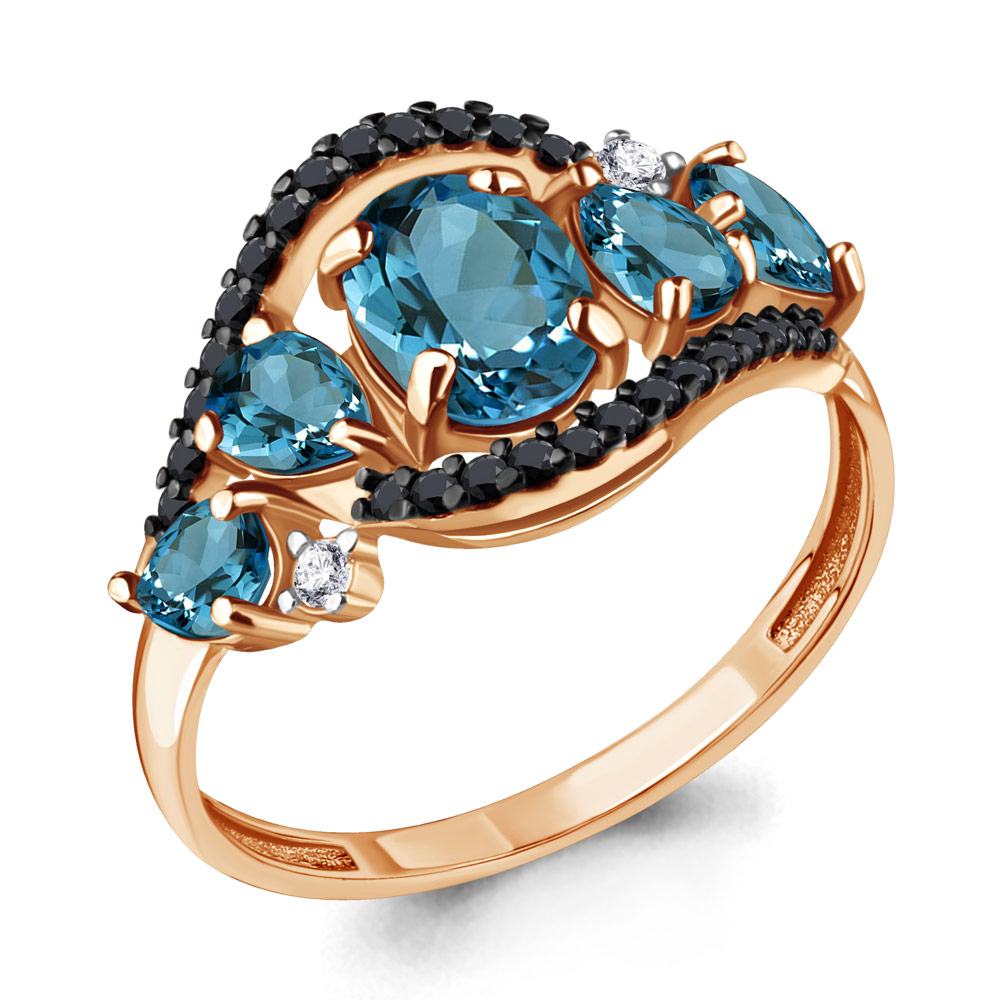

Кольцо из серебра с топазом р. 16,5 Aquamarine 6574508Ч_925_з, 6574508Ч_925_з