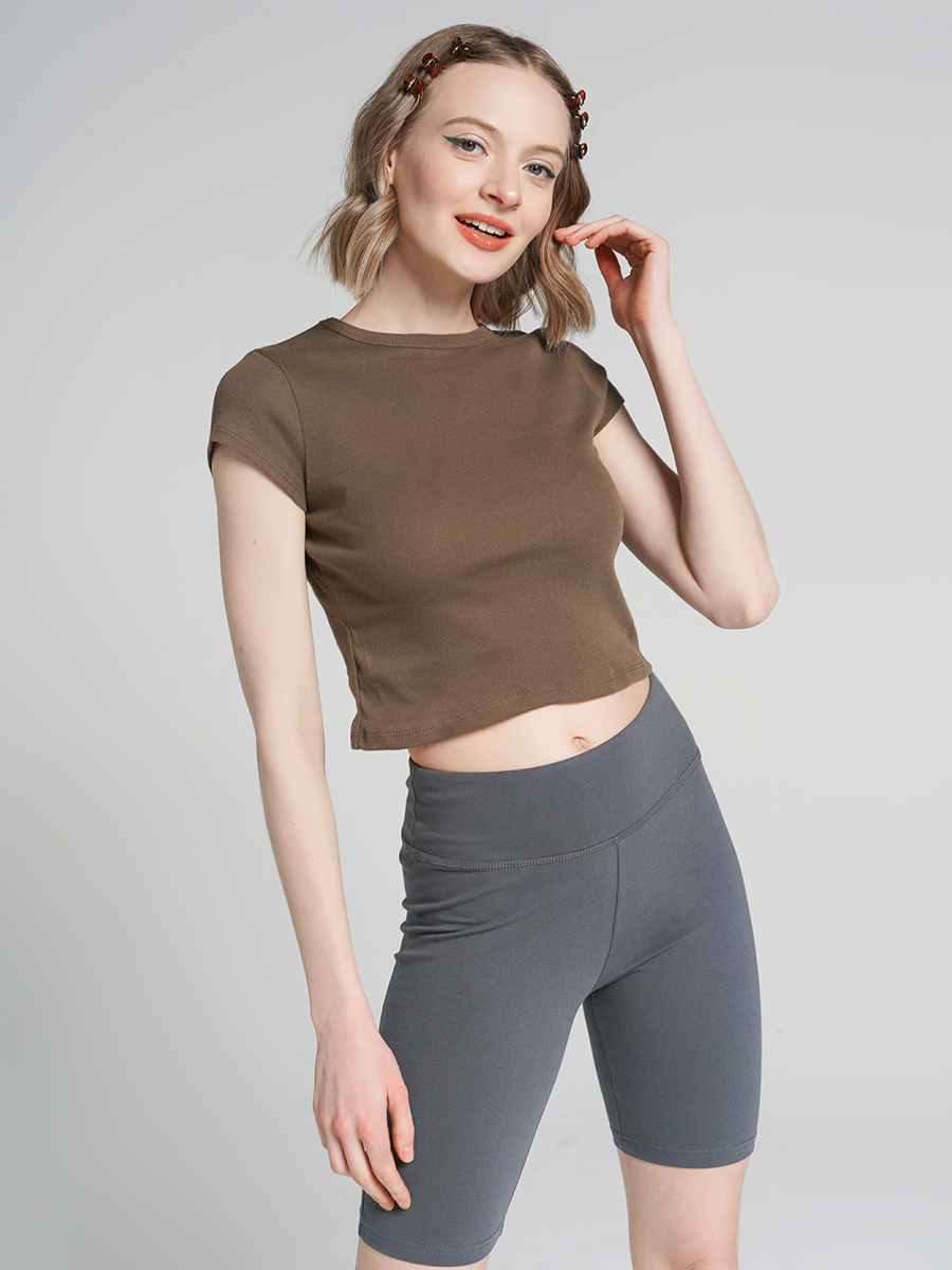 

Футболка женская ТВОЕ 89019 коричневая XS, 89019