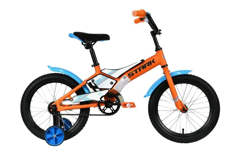 Велосипед Stark 23 Tanuki 16 Boy оранжевый-синий-белый