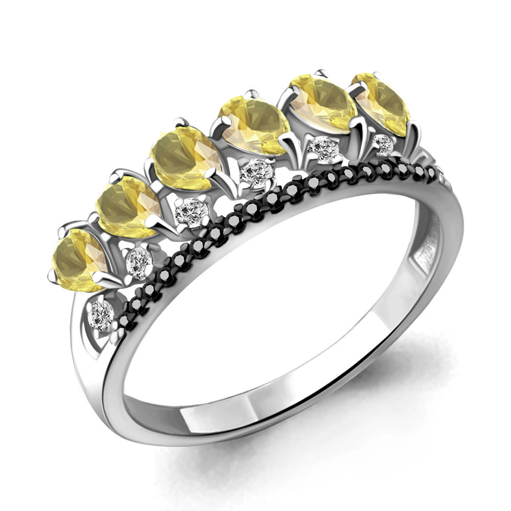 

Кольцо из серебра с кварцем р. , Aquamarine 6574611Ч_925_р, 6574611Ч_925_р