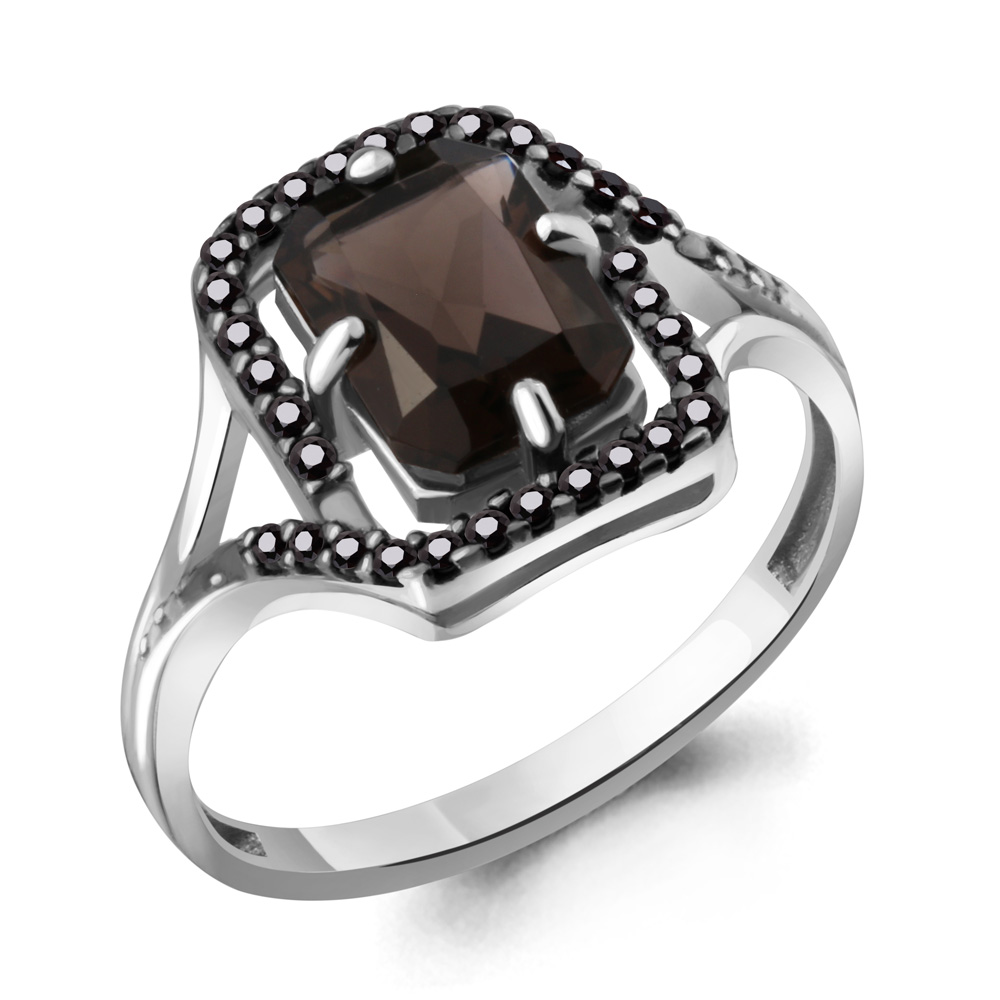 

Кольцо из серебра с кварцем р. 17,5 Aquamarine 6575101Ч_925_р, 6575101Ч_925_р