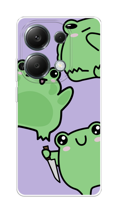 

Чехол на Poco M6 Pro 4G "Опасные лягушата", Фиолетовый;зеленый;черный, 321750-1