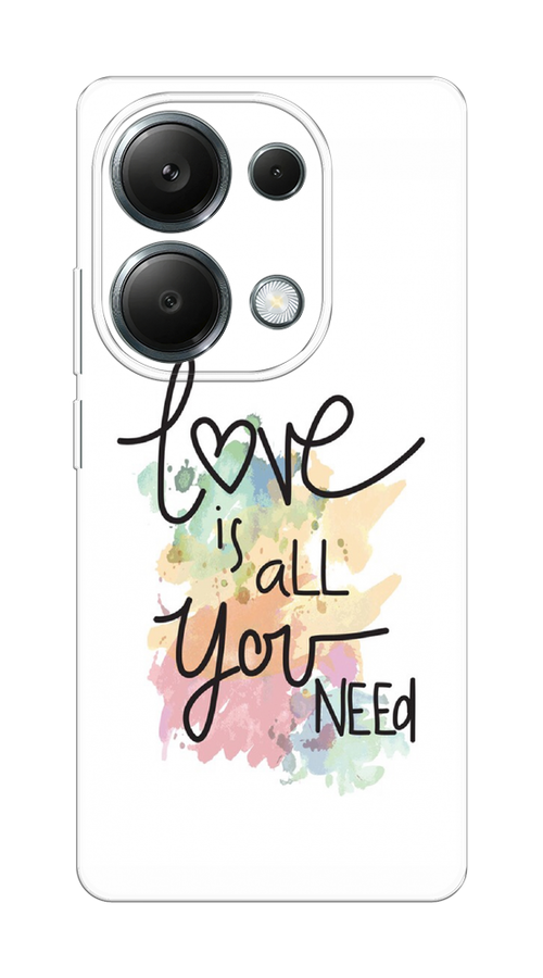 

Чехол на Poco M6 Pro 4G "Love is all you need", Белый;черный;зеленый, 321750-1