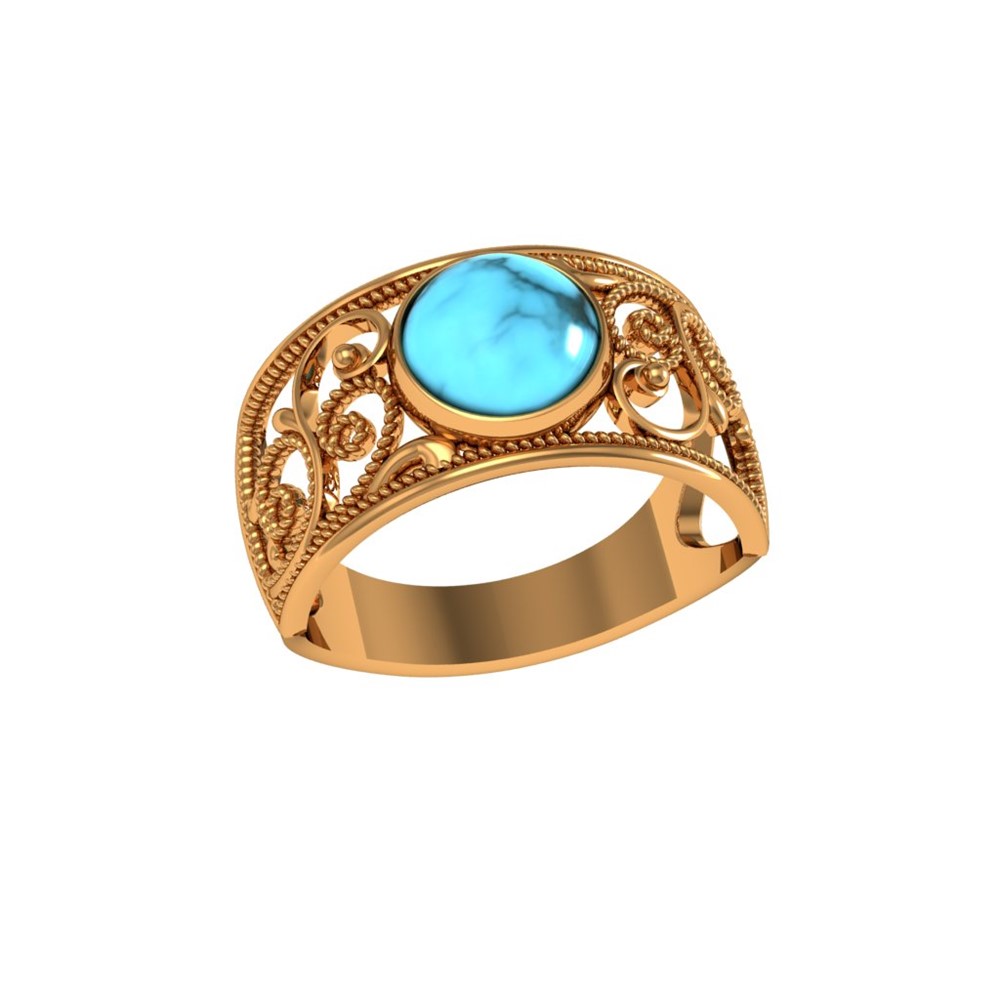 

Кольцо из серебра р.  ПРИВОЛЖСКИЙ ЮВЕЛИР 202022-BZ, бирюза, 202022-BZ