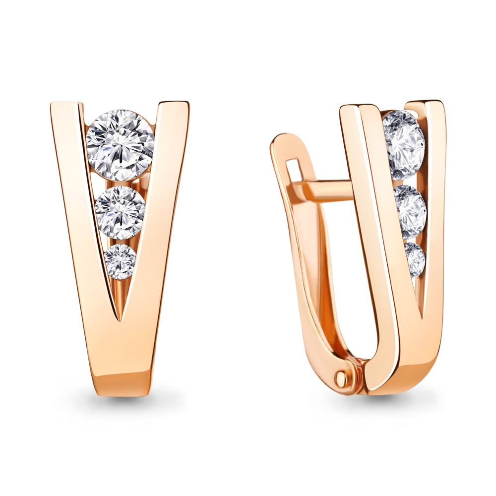 

Серьги из серебра с фианитом Aquamarine 48511А_925_з, 48511А_925_з