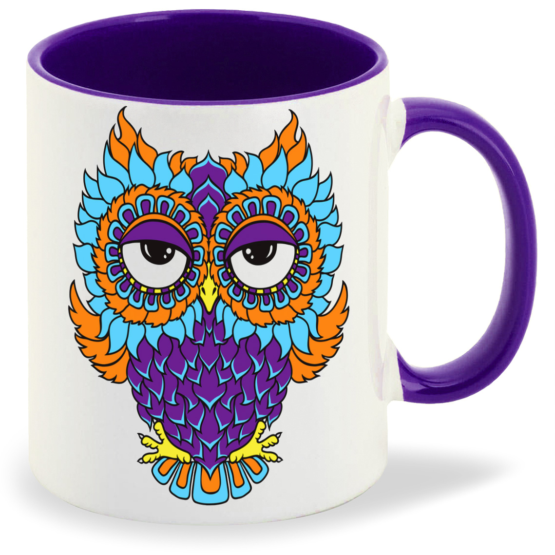 

Кружка CoolPodarok Животные Разноцветная сова, Животные Разноцветная сова