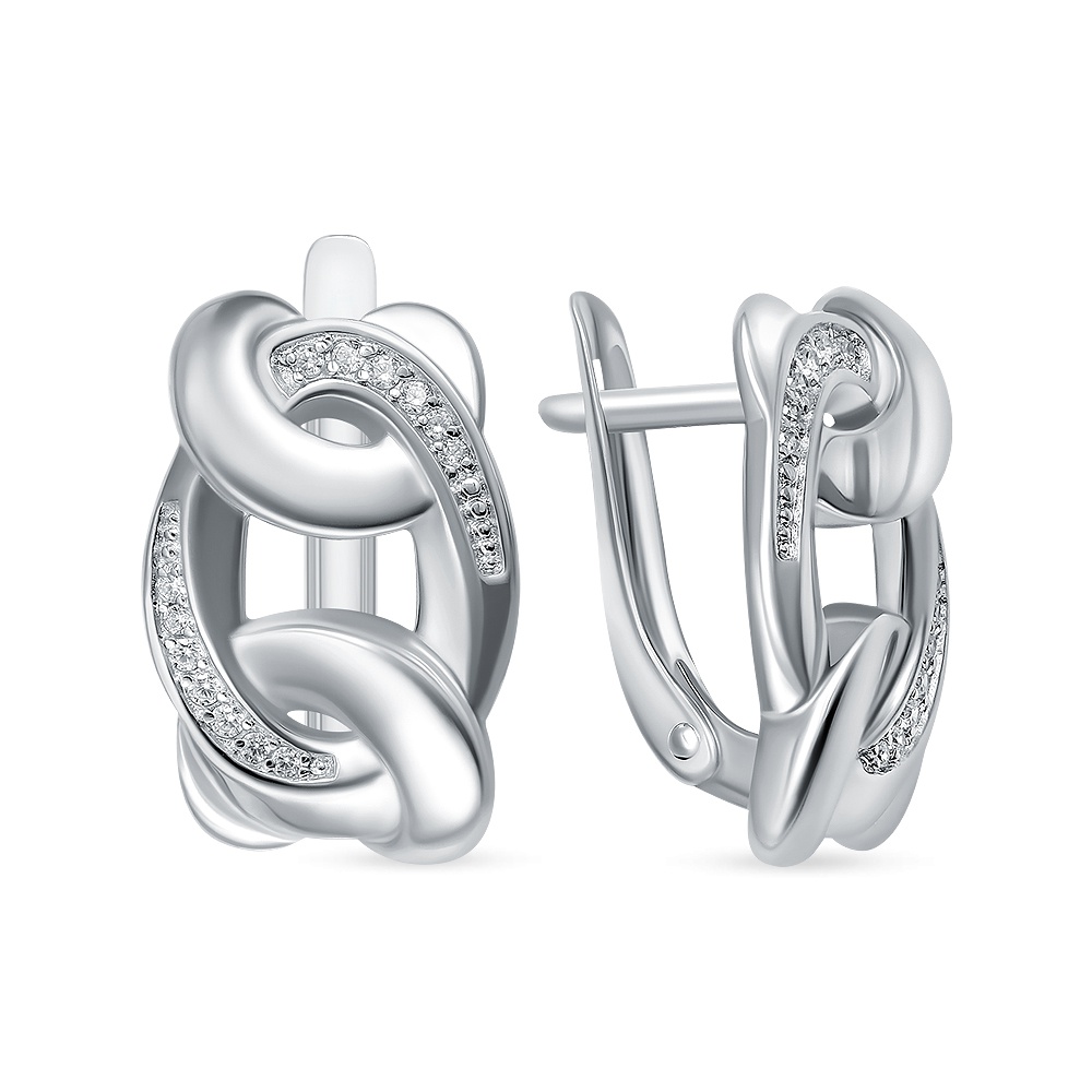 

Серьги из серебра 585Gold 702012230, фианит, 702012230