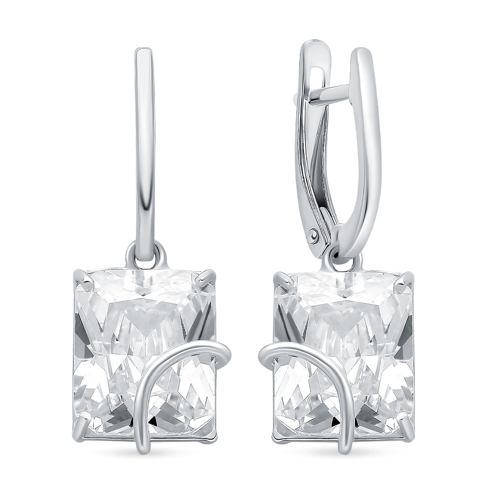 

Серьги подвески из серебра 585Gold 702011606, фианит, 702011606