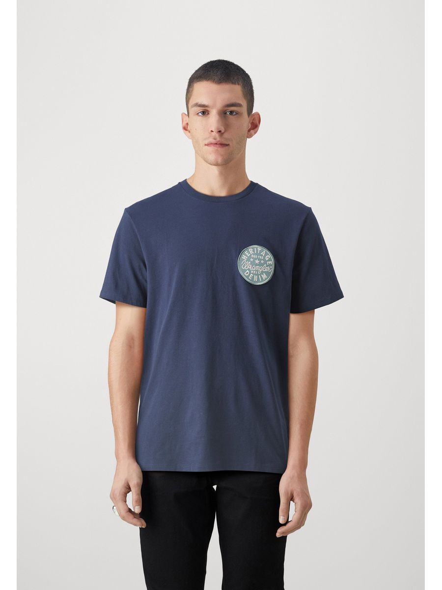 

Футболка мужская Wrangler WR122O07F синяя XL, Синий, WR122O07F