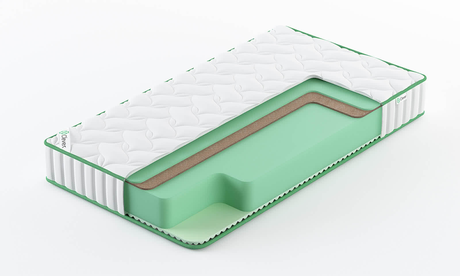 

Матрас Clever Energy High 100x185, Белый, Energy High