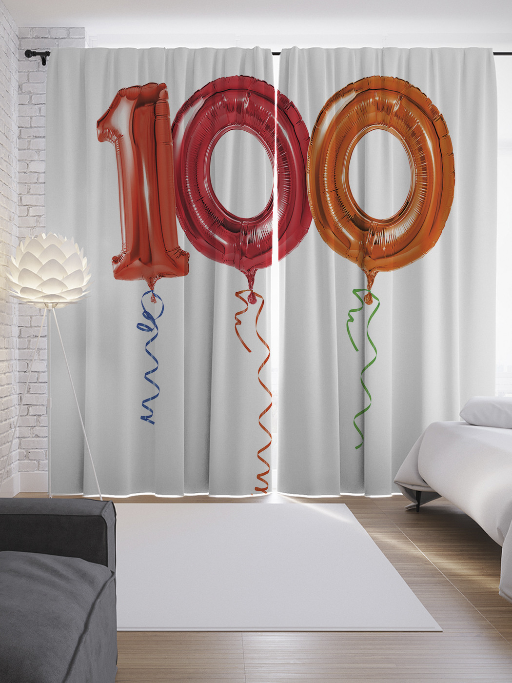 

Шторы JoyArty с фотопечатью "Шары столетия" из сатена, 290х265 см, Шары столетия