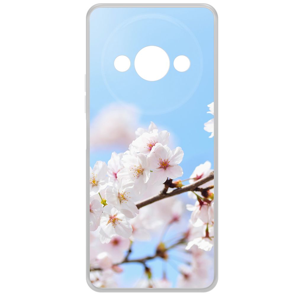 

Чехол-накладка Krutoff Clear Case Цветение для Xiaomi Poco C61, Прозрачный