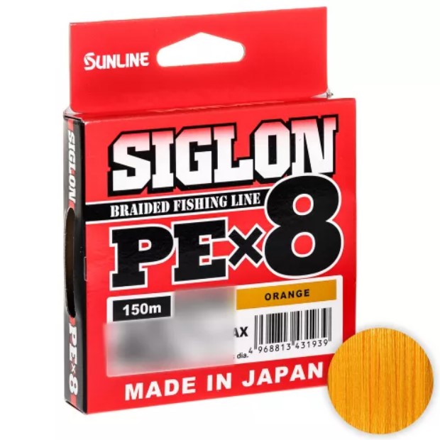 

Шнур Sunline Siglon X8 150м. 0.296 ORANGE, Оранжевый, Siglon X8