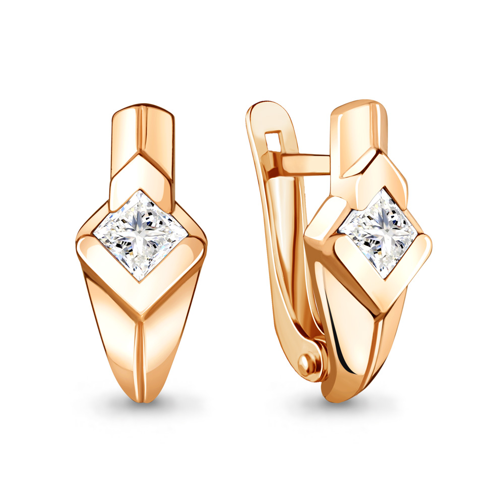 

Серьги из серебра с фианитом Aquamarine 48517_925_з, 48517_925_з