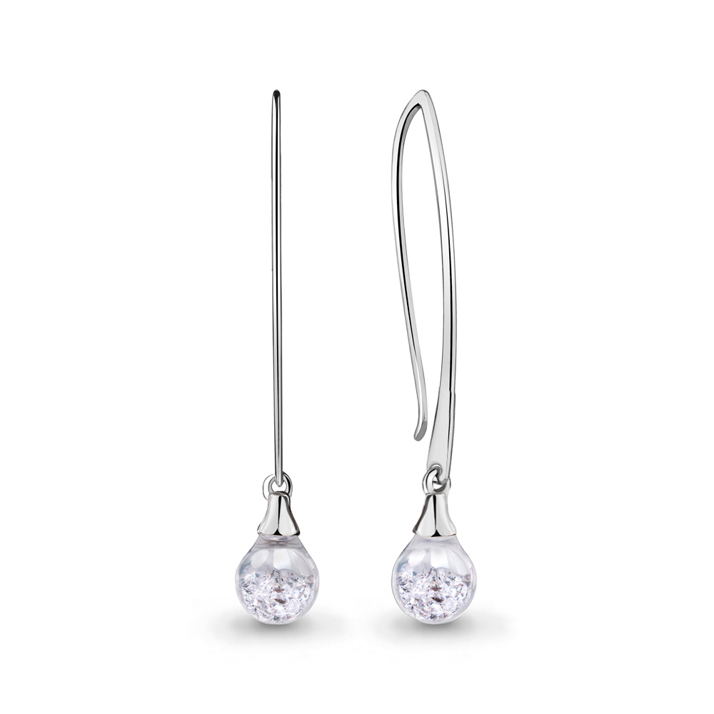 

Серьги подвески из серебра с фианитом Aquamarine 48519_925_р, 48519_925_р