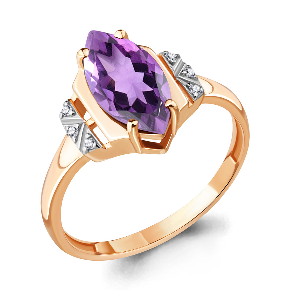 

Кольцо из серебра с аметистом р. , Aquamarine 6575604А_925_з, 6575604А_925_з