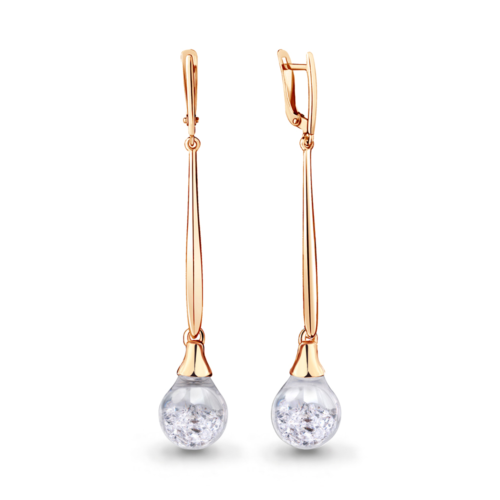 

Серьги подвески из серебра с фианитом Aquamarine 48520_925_з, 48520_925_з
