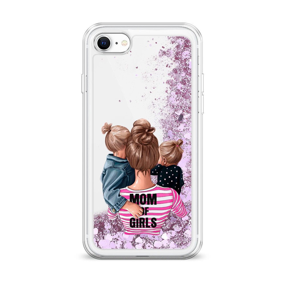 

Жидкий чехол с блестками "Mom of Girls" на Apple iPhone SE 2020, 12494-1