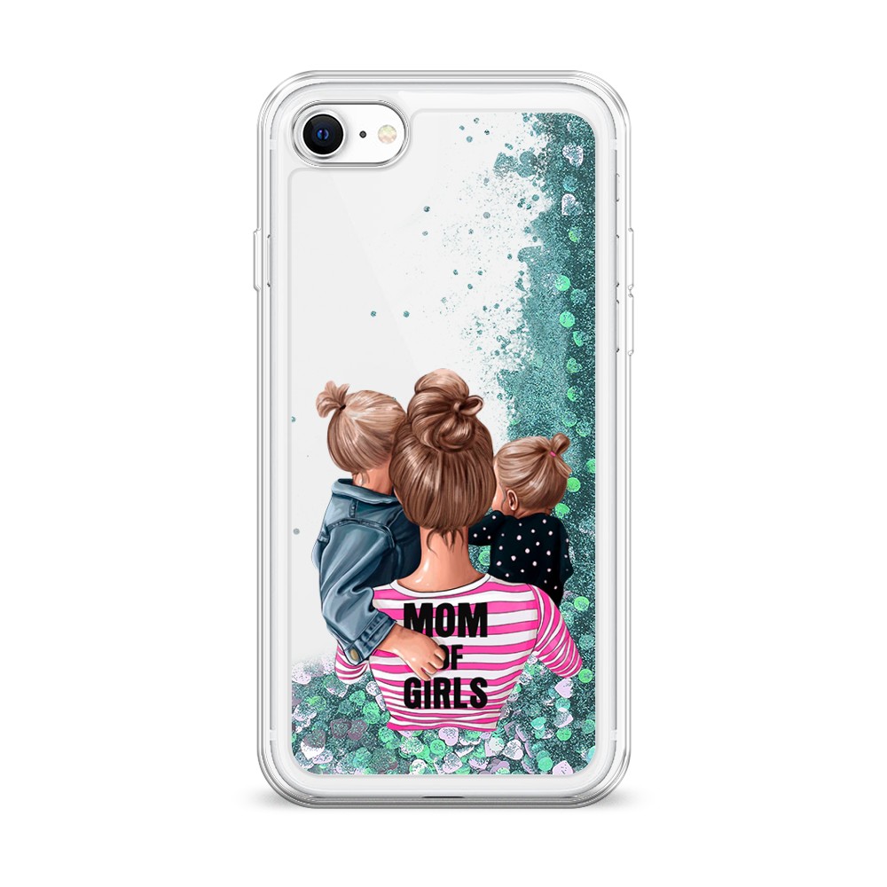 

Жидкий чехол с блестками "Mom of Girls" на Apple iPhone SE 2020, 12495-1