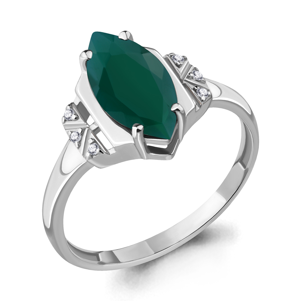 

Кольцо из серебра с агатом р. , Aquamarine 6575609А_925_р, 6575609А_925_р