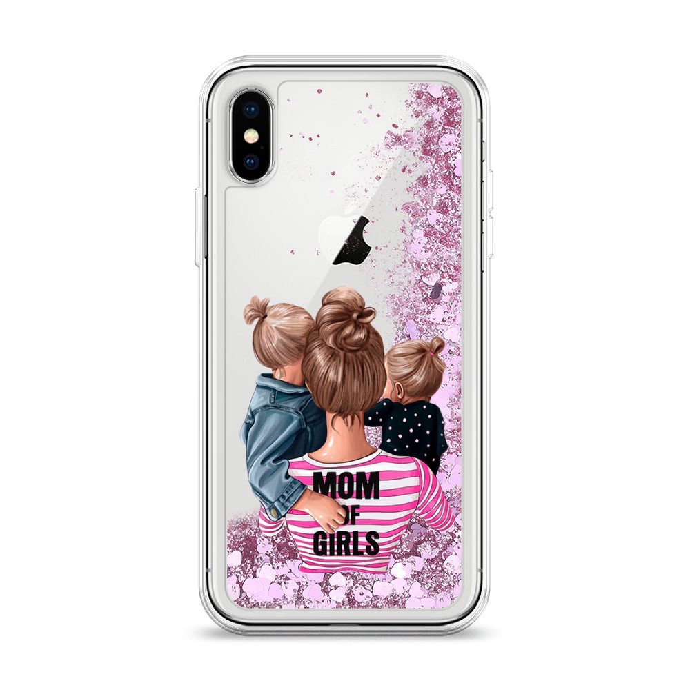 

Жидкий чехол с блестками "Mom of Girls" на Apple iPhone X (10), 11094-1