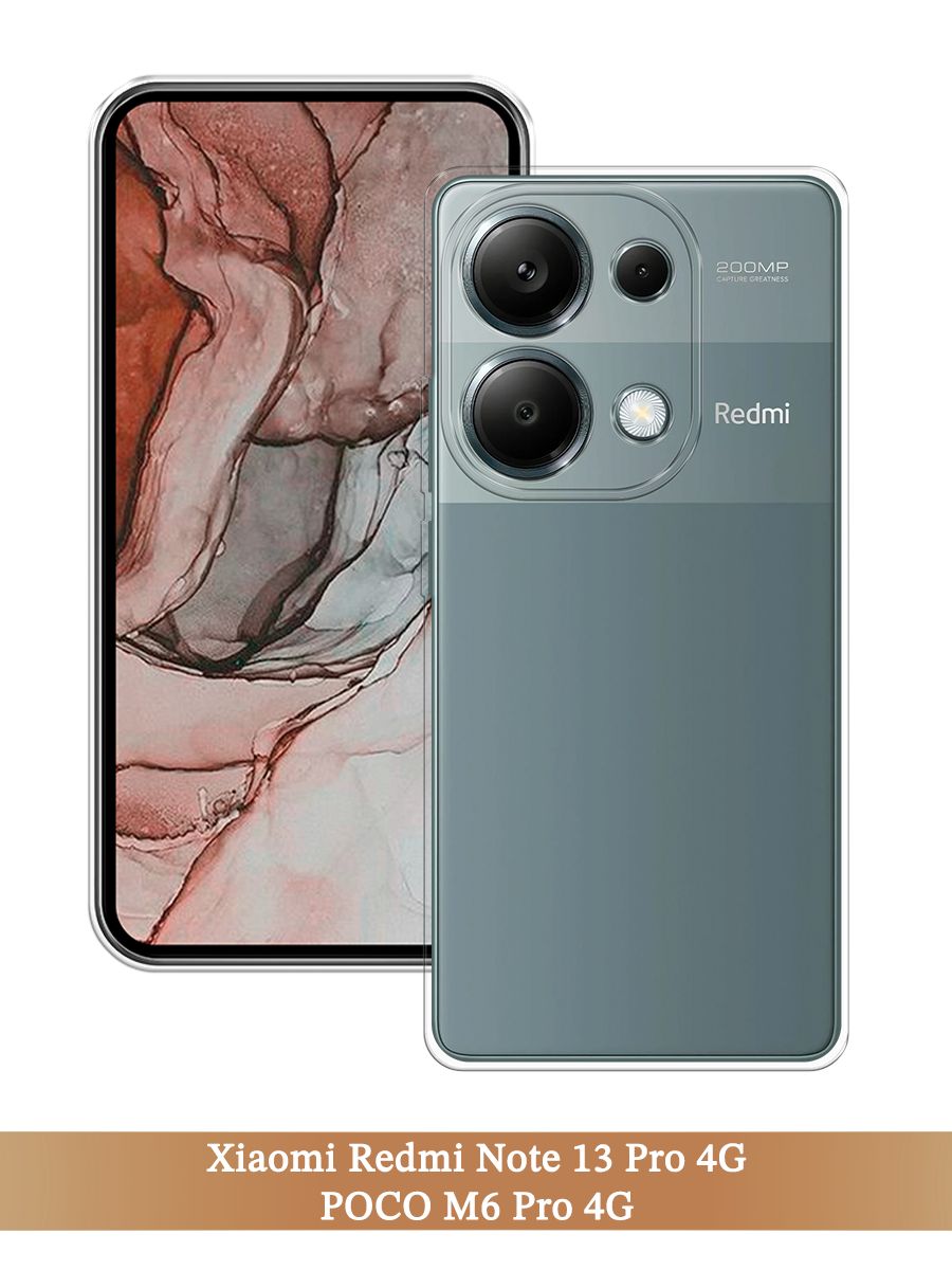 

Чехол на Poco M6 Pro 4G прозрачный, 321750-1