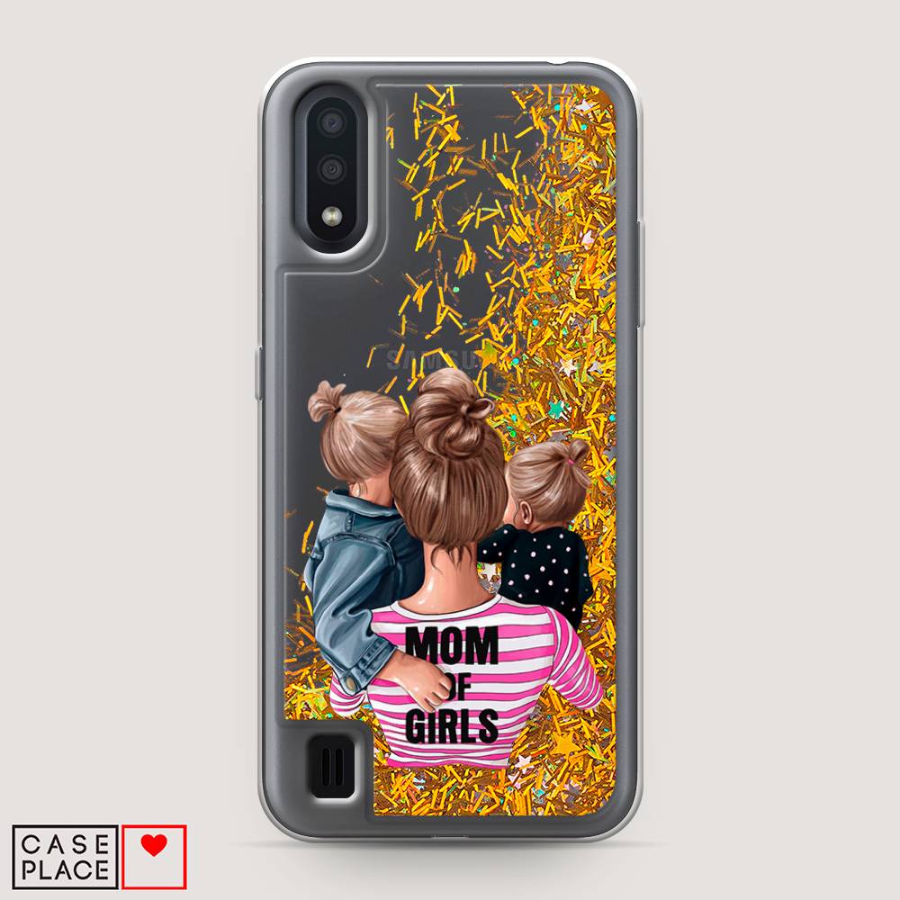 

Чехол Awog на Samsung Galaxy A01 "Mom of Girls", Разноцветный, 29590-1