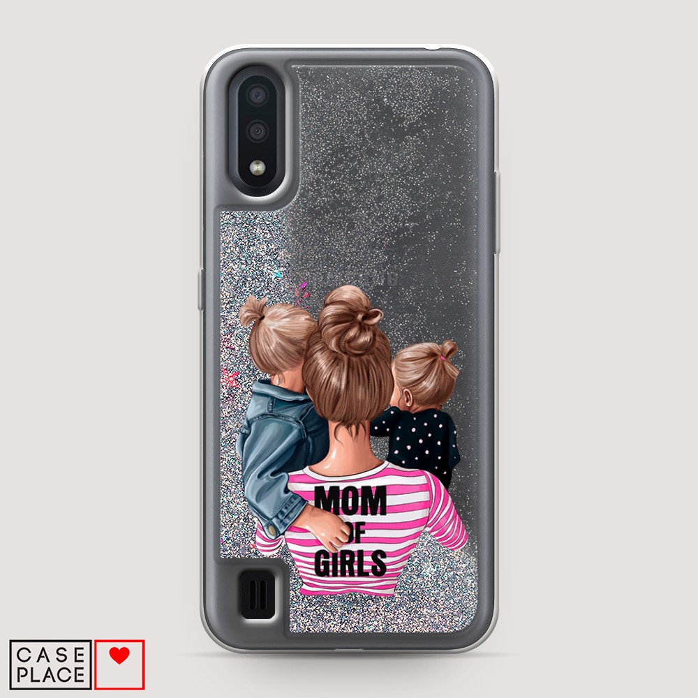 

Чехол Awog на Samsung Galaxy A01 "Mom of Girls", Разноцветный, 29591-1