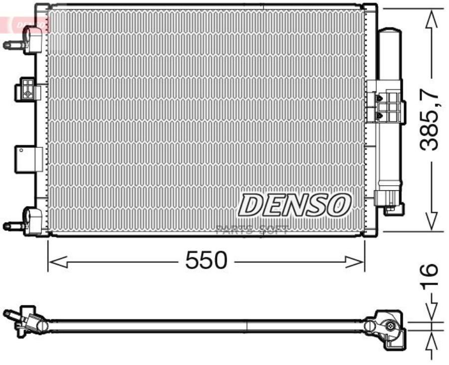 

DENSO DCN10045 Радиатор кондиционера () 1шт