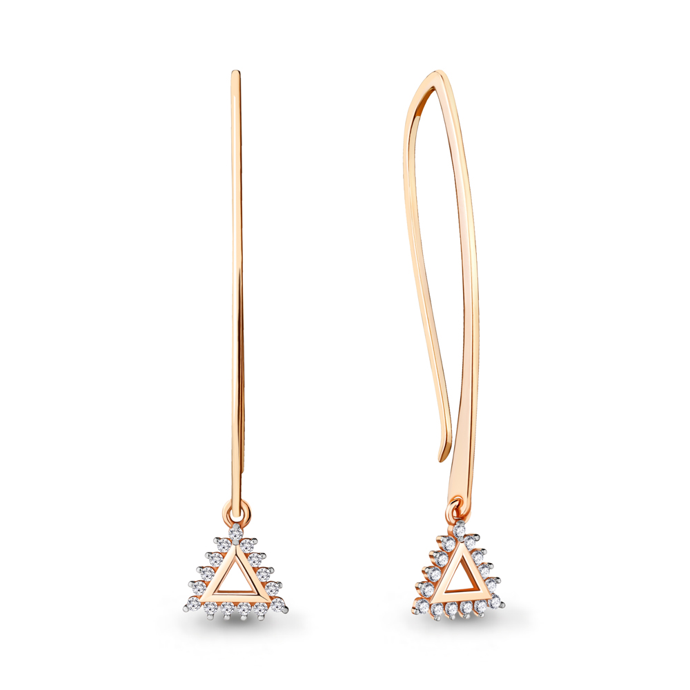 

Серьги подвески из серебра с фианитом Aquamarine 48531А_925_з, 48531А_925_з