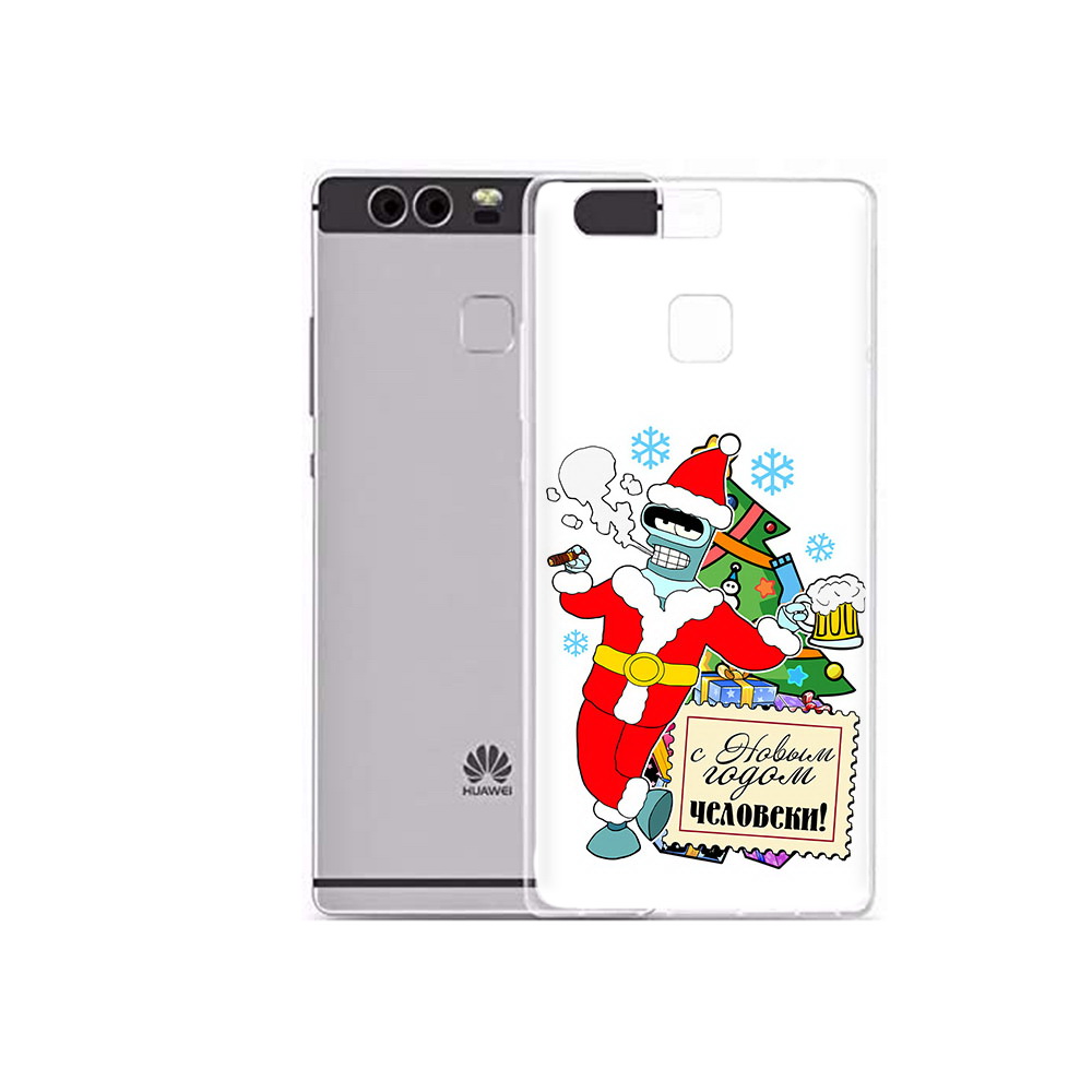 

Чехол MyPads Tocco для Huawei P9 Plus С новым годом человеки (PT31455.54.150), Прозрачный, Tocco