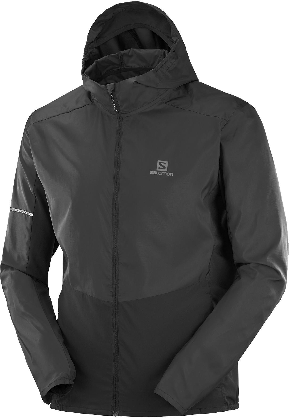 фото Куртка мужская salomon agile fz hoodie m черная xl