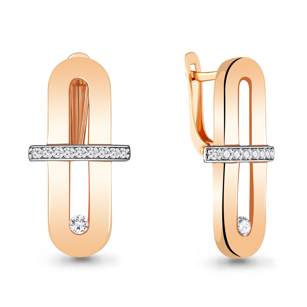 

Серьги из серебра с фианитом Aquamarine 48538А_925_з, 48538А_925_з